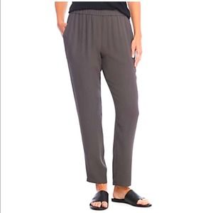 ✨[Eileen Fisher] Women’s 100% Silk Gray Easy Ankle Pants XXS